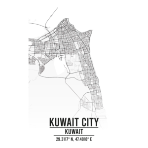 Kuwait City Kuwait map