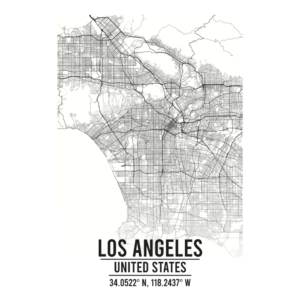 Los Angeles United States map