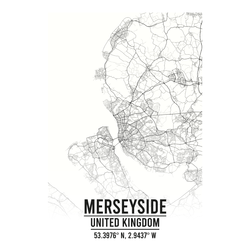 Merseyside United Kingdom map