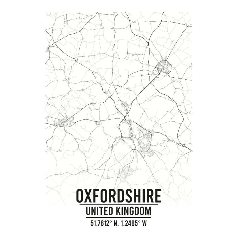 Oxfordshire United Kingdom map