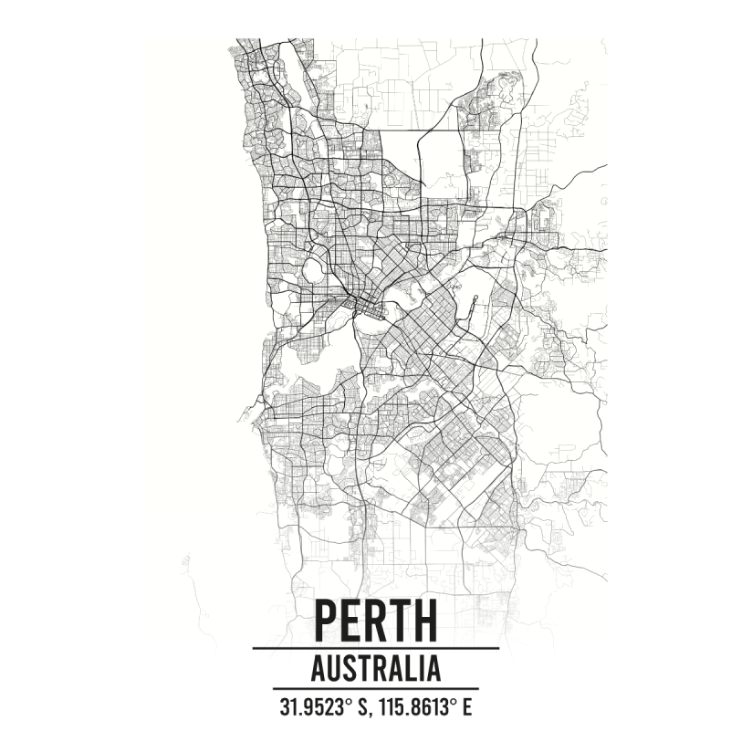 Perth Australia map