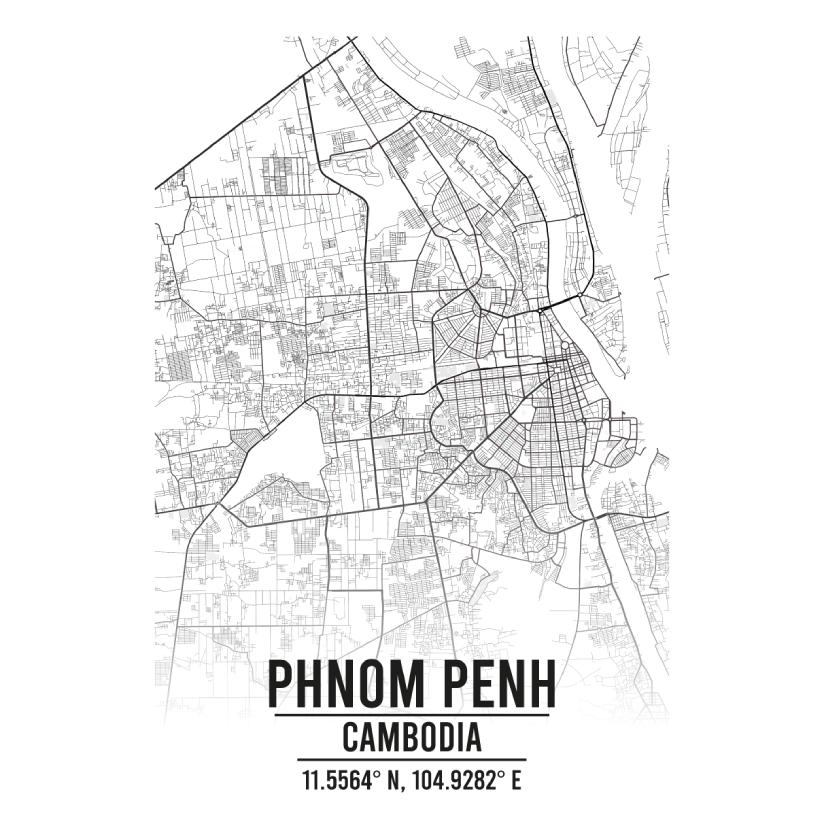 Phnom Penh Cambodia map