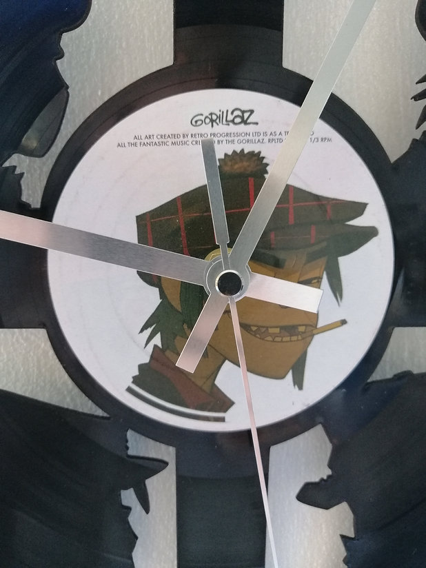 Gorillaz Demon Days Vinyl Clock close up 3