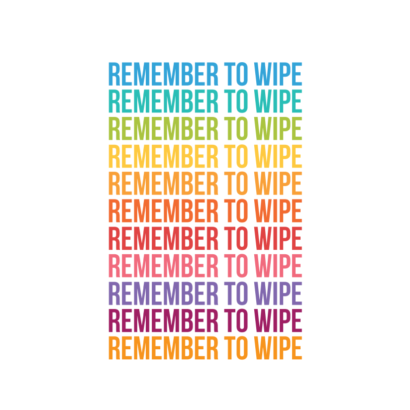 Remember to Wipe A3 Quote Print