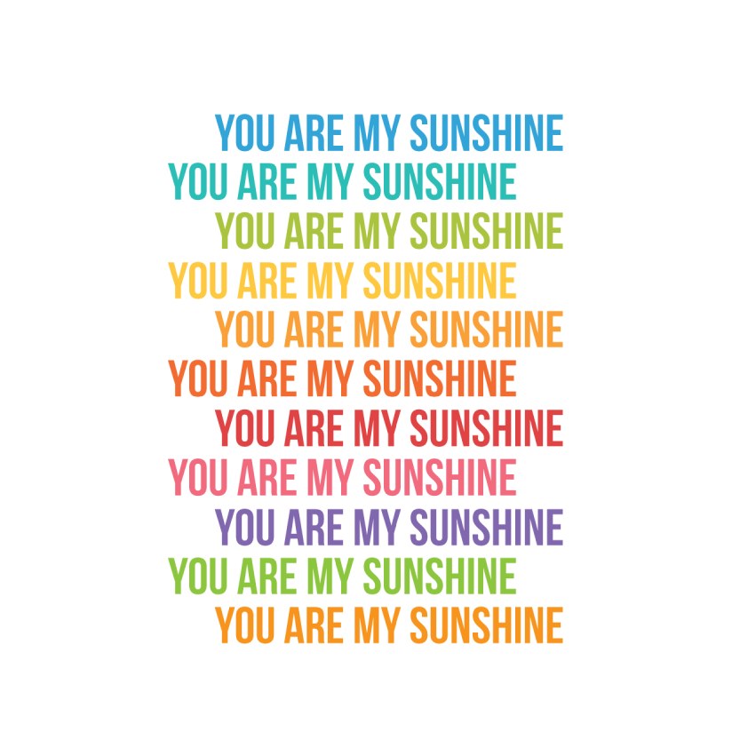 you-are-my-sunshine-quote-a3-print-rainbow-retro-progression