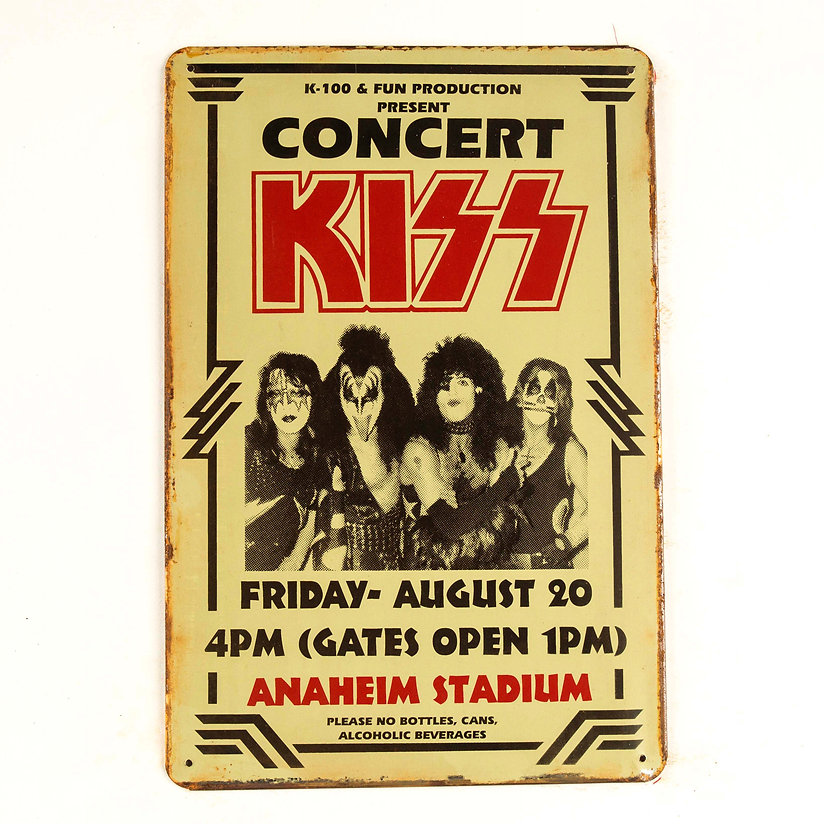 Kiss Tin Sign